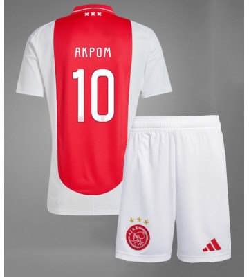 Ajax Chuba Akpom #10 Primera Equipación Niños 2024-25 Manga Corta (+ Pantalones cortos)